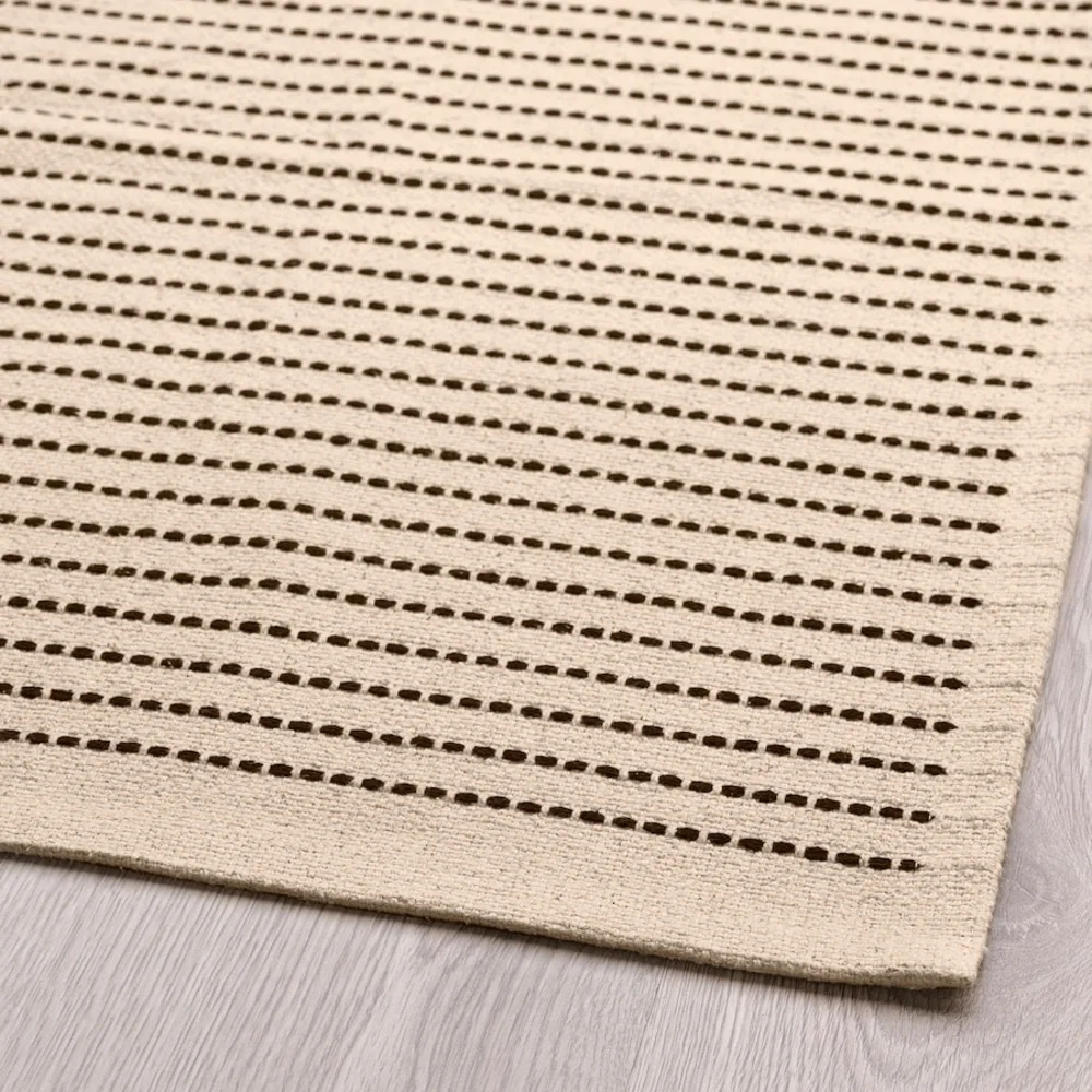 IKEA | Rug - flatwoven, natural/black